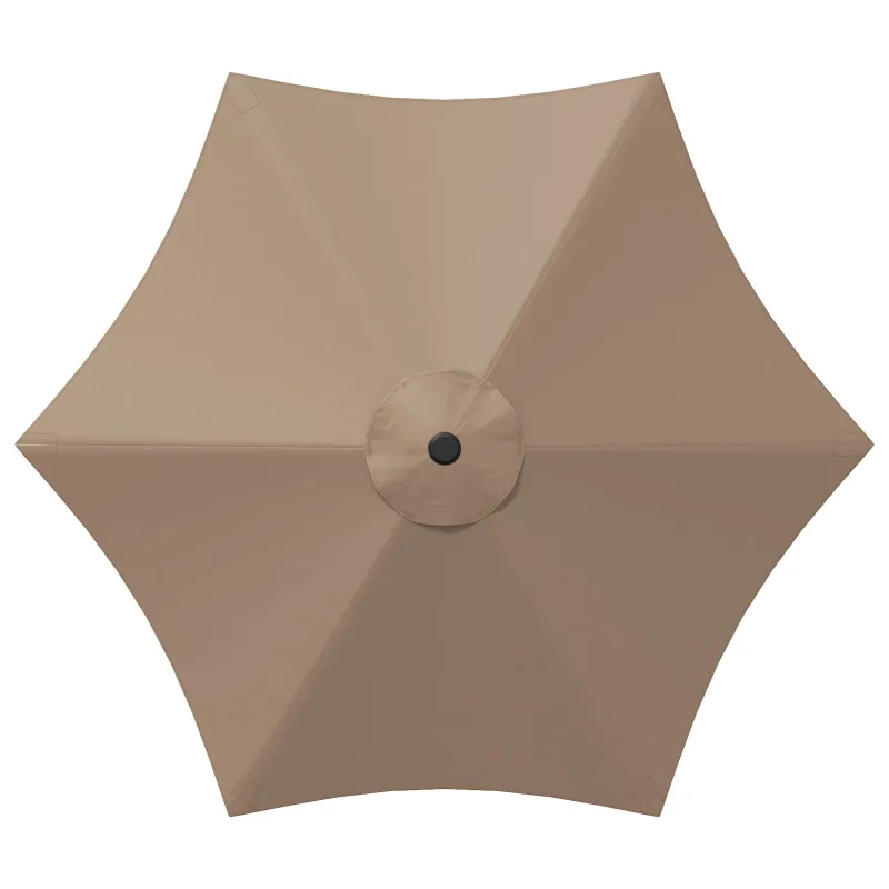Sodų skėtis su baze 230 x 230 cm Poliesteris Stačiakampio Taupe