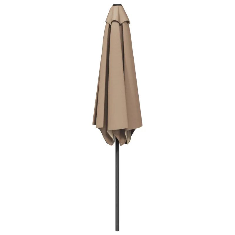Sodų skėtis su baze 270 x 270 cm Poliesteris Stačiakampio Taupe