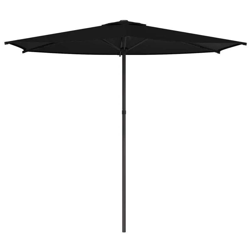 Sodų skėtis su baze 270 x 270 cm Poliesteris Stačiakampio Juoda