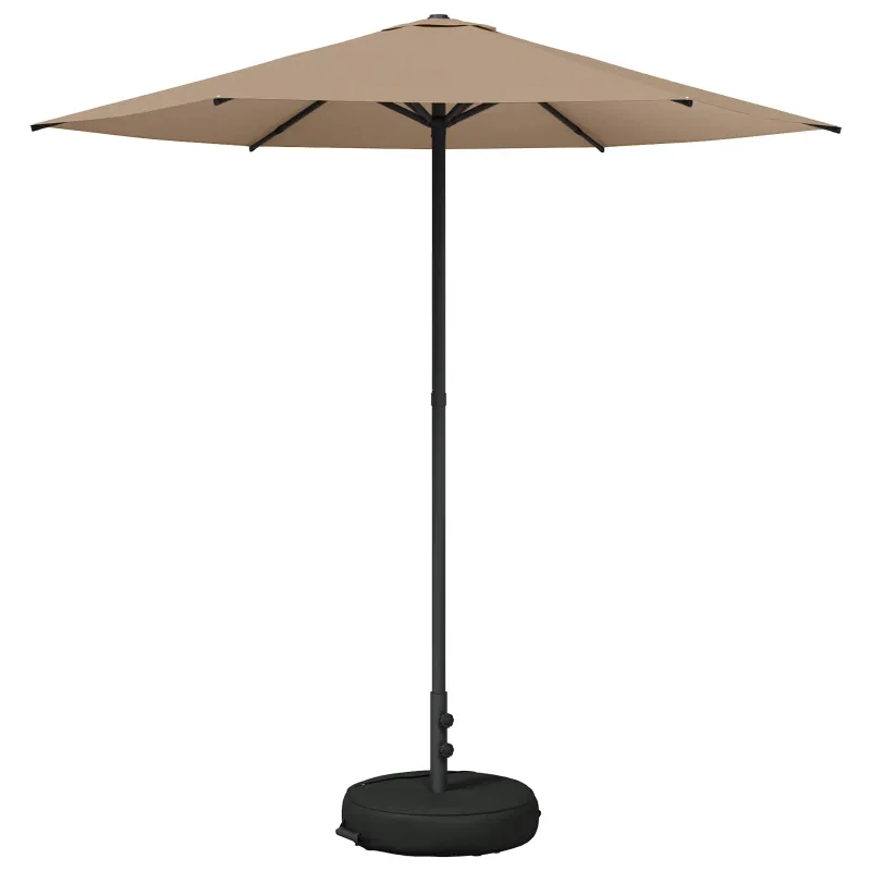 Sodų skėtis su baze 230 x 230 cm Poliesteris Stačiakampio Taupe