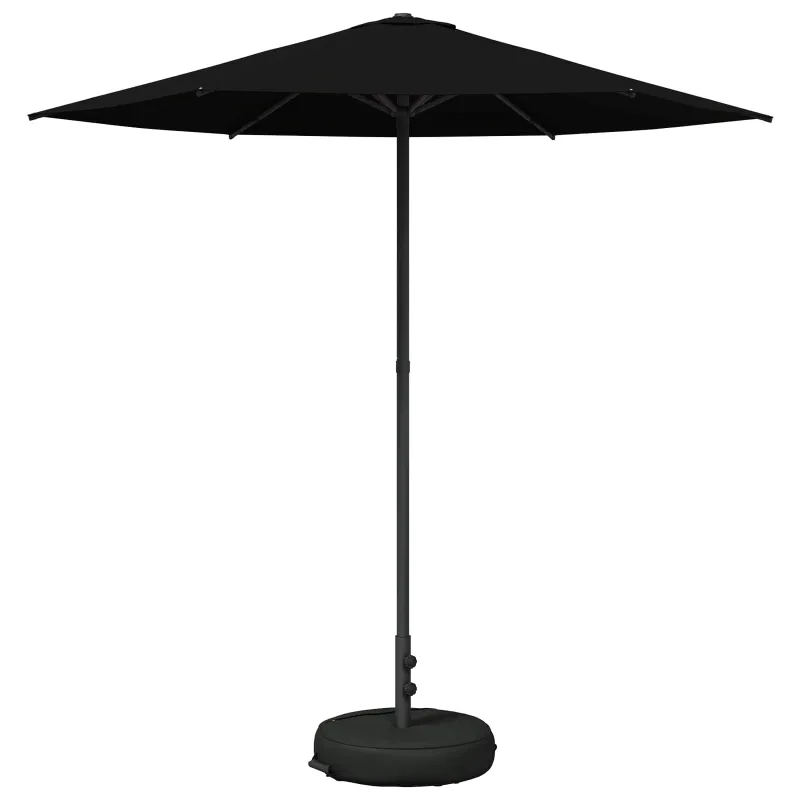 Sodų skėtis su baze 230 x 230 cm Poliesteris Stačiakampio Juoda