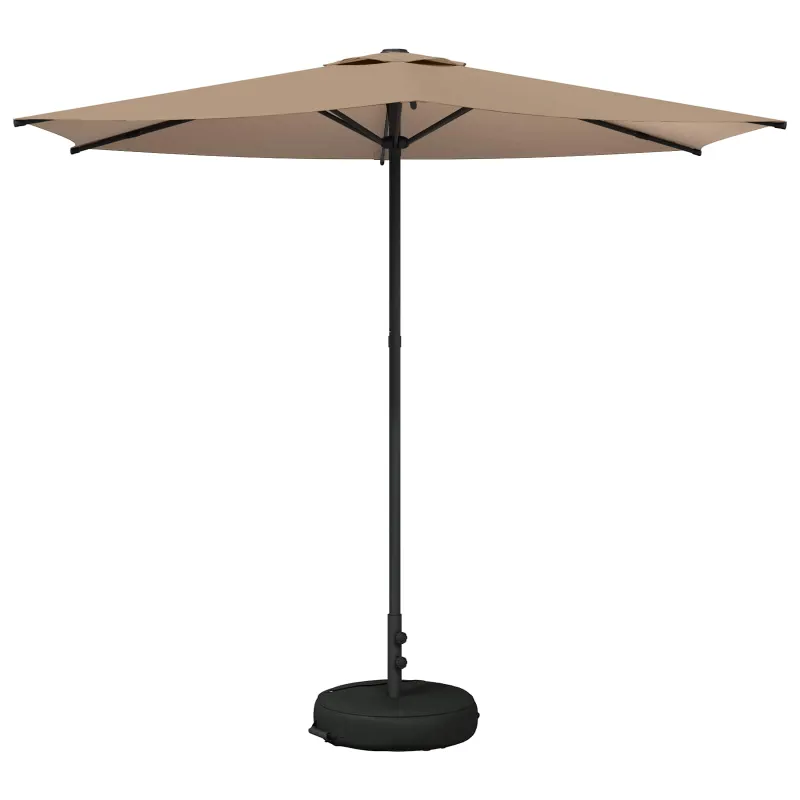 Sodų skėtis su baze 270 x 270 cm Poliesteris Stačiakampio Taupe