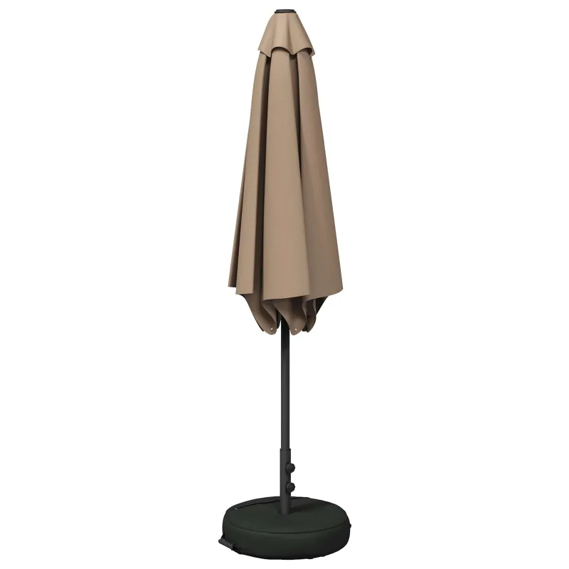 Sodų skėtis su baze 300 x 300 cm Poliesteris Stačiakampio Taupe