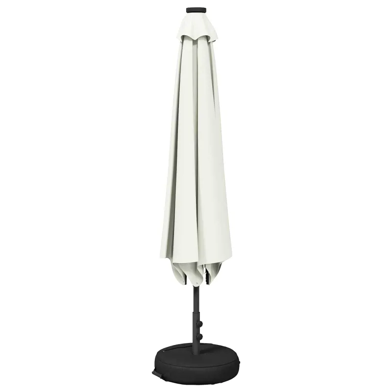 Sodo skėtis su LED šviesomis ir standu 230 x 230 cm Poliesteris