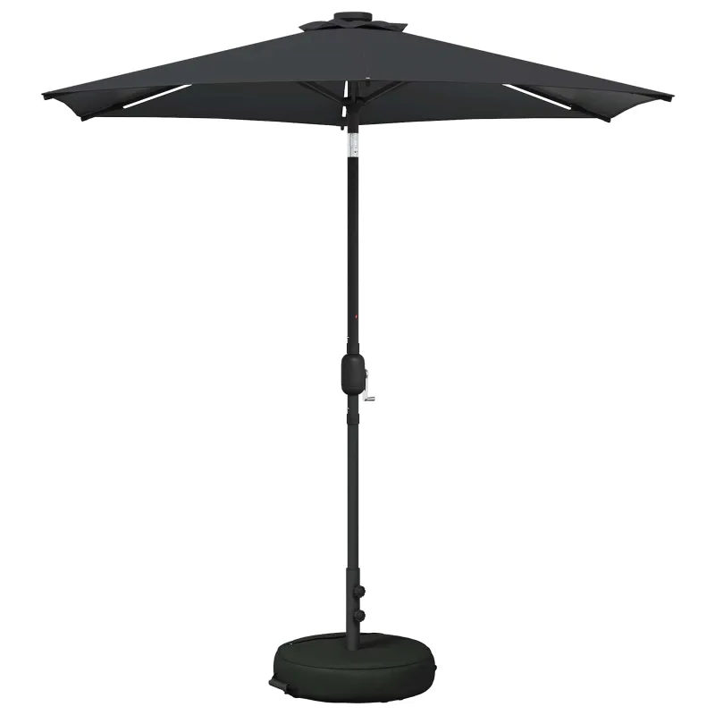 Sodo skėtis su LED šviesomis ir standu 230 x 230 cm Poliesteris