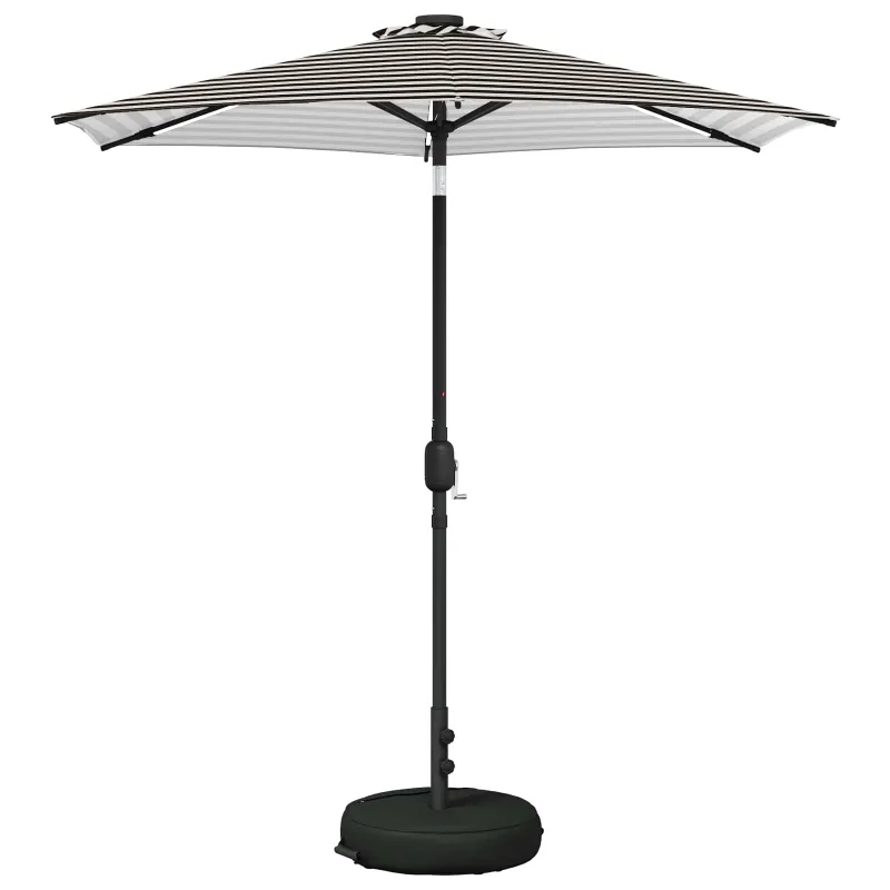 Sodo skėtis su LED šviesomis ir standu 230 x 230 cm Poliesteris