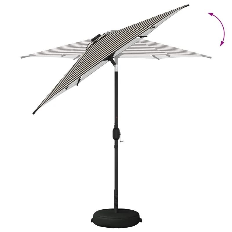 Sodo skėtis su LED šviesomis ir standu 230 x 230 cm Poliesteris