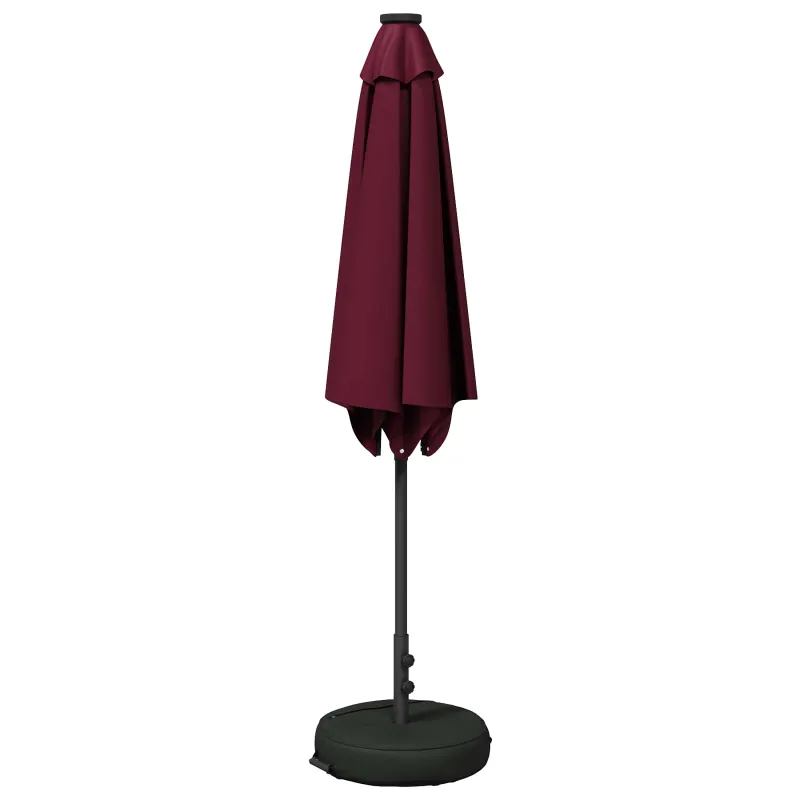 Sodo skėtis su LED šviesomis ir standu 270 x 270 cm Poliesteris