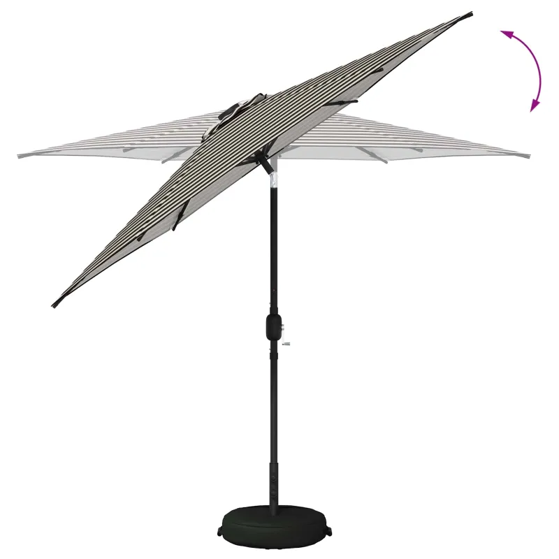 Sodo skėtis su LED šviesomis ir standu 270 x 270 cm Poliesteris