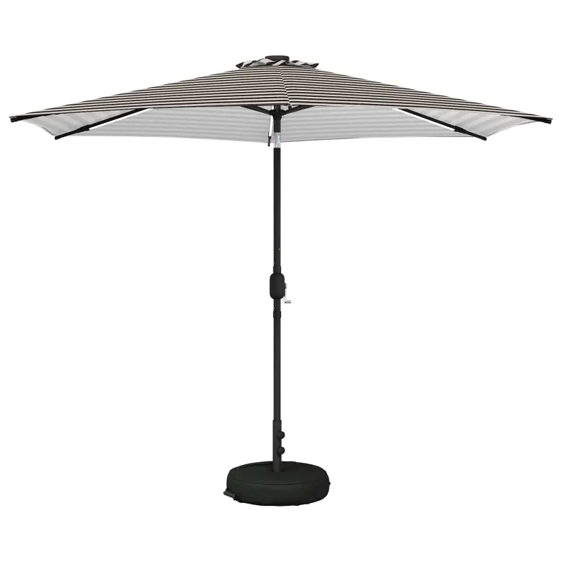 Sodo skėtis su LED šviesomis ir standu 300 x 300 cm Poliesteris