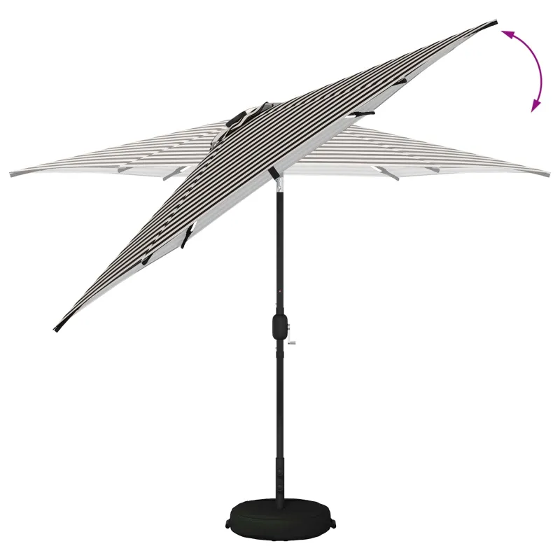 Sodo skėtis su LED šviesomis ir standu 300 x 300 cm Poliesteris