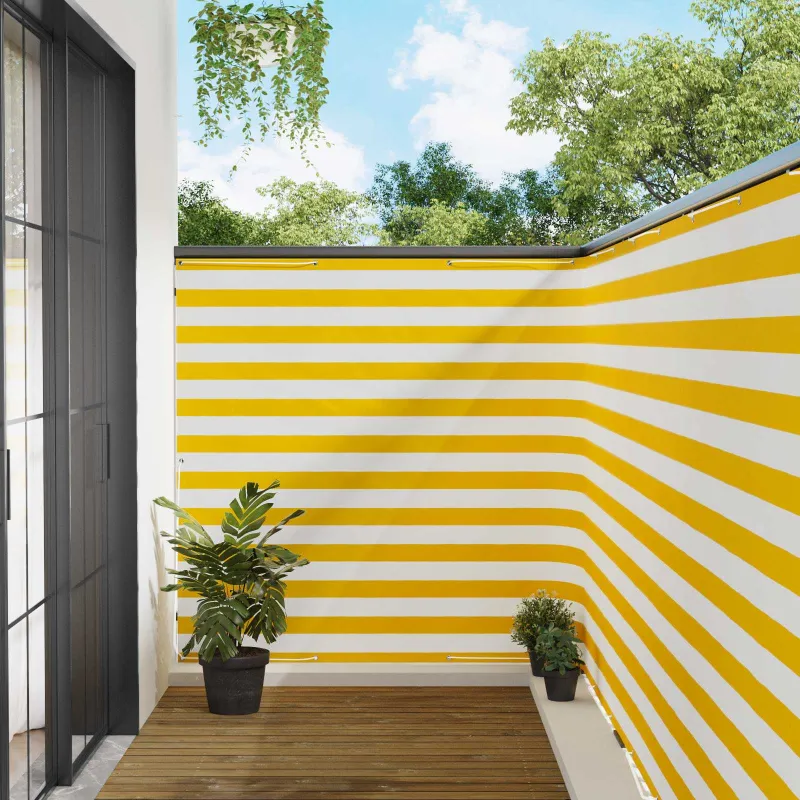 Balkono privatumo ekranas 150 x 400 cm Audinys su PU danga