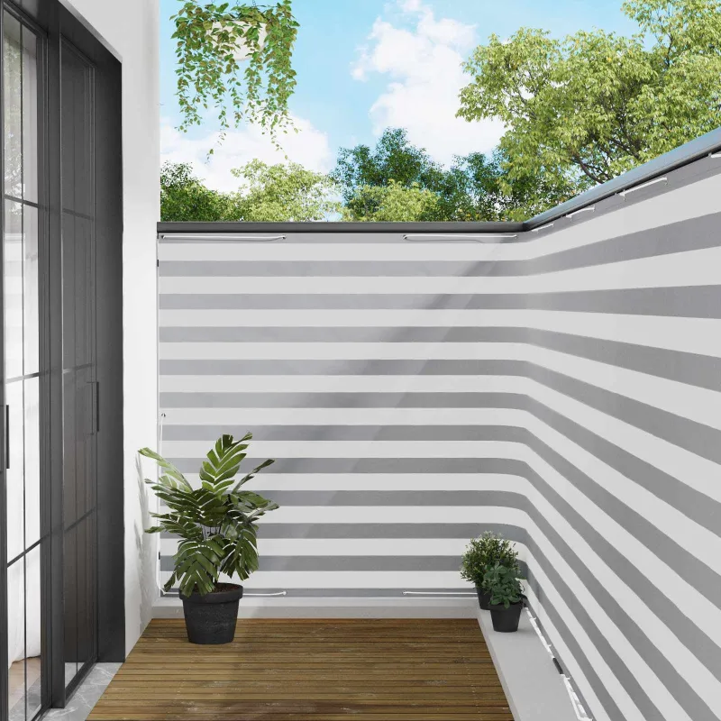Balkono privatumo ekranas 150 x 500 cm Audinys su PU danga