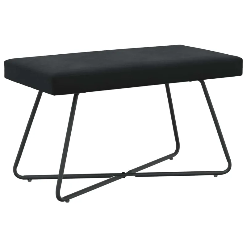 suoliukas Paprastas Juoda 80 x 40 x 45 cm Aksomas