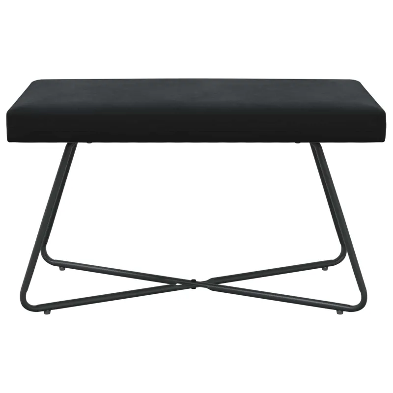 suoliukas Paprastas Juoda 80 x 40 x 45 cm Aksomas
