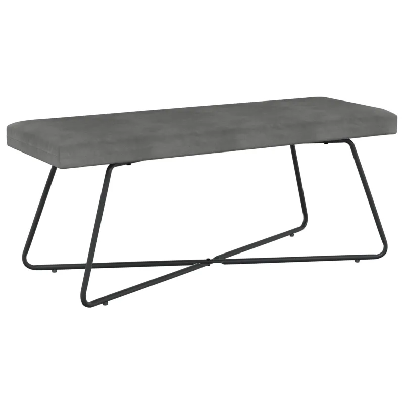 suoliukas Paprastas Tamsiai pilka 110 x 40 x 45 cm Aksomas