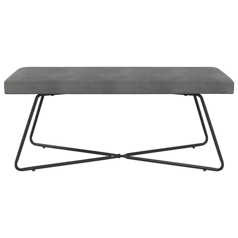 suoliukas Paprastas Tamsiai pilka 110 x 40 x 45 cm Aksomas