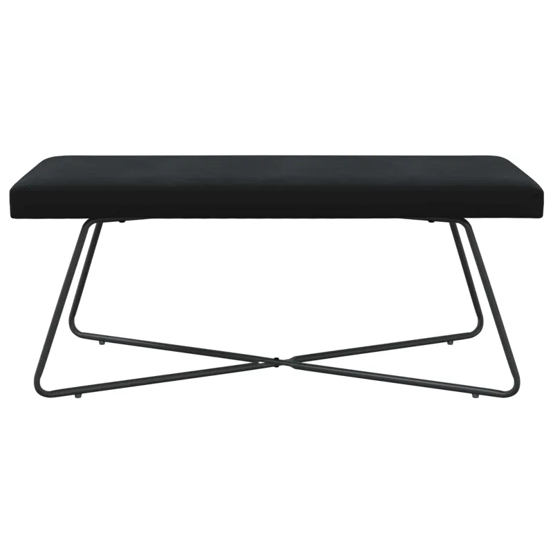 suoliukas Paprastas Juoda 110 x 40 x 45 cm Aksomas
