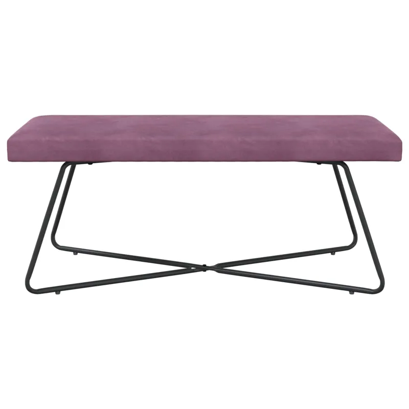 suoliukas Paprastas Violetinė 110 x 40 x 45 cm Aksomas