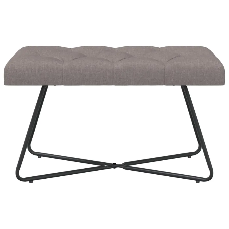 Suoliukas su mygtukų įsiuvais Taupe 80 x 40 x 46 cm Audinys