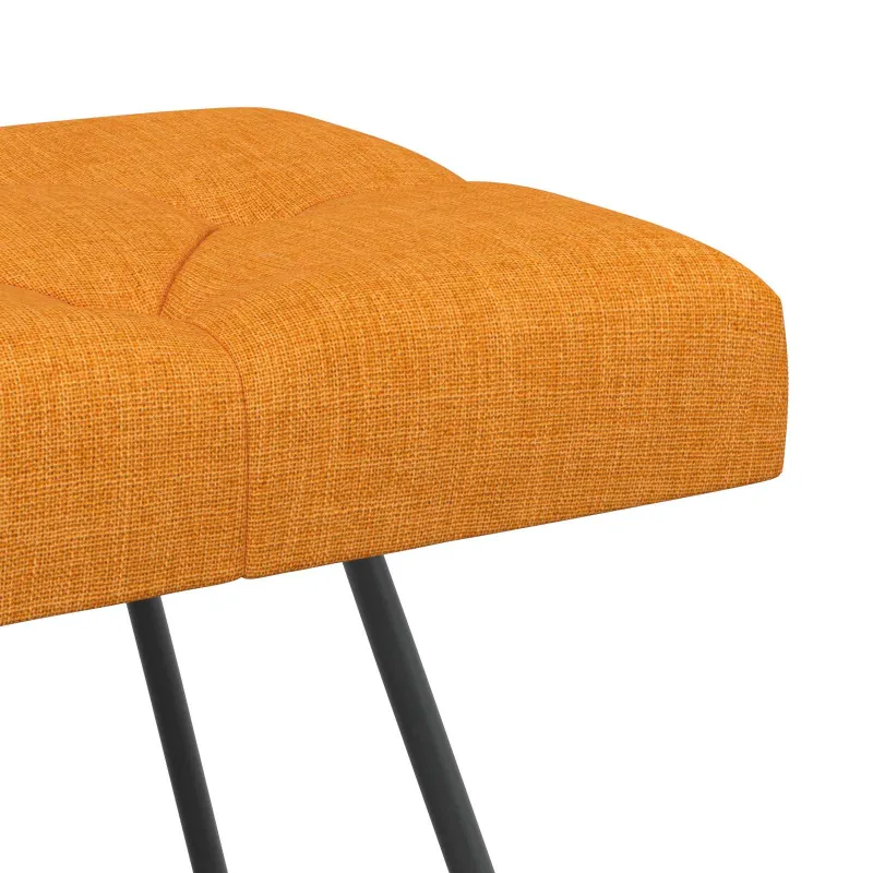Suoliukas su mygtukų įsiuvais Tamsiai geltona 110 x 40 x 46 cm