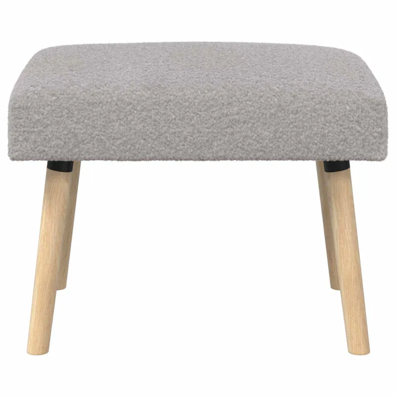 suoliukas Paprastas Šviesiai pilka 60 x 40 x 45 cm Bouclé