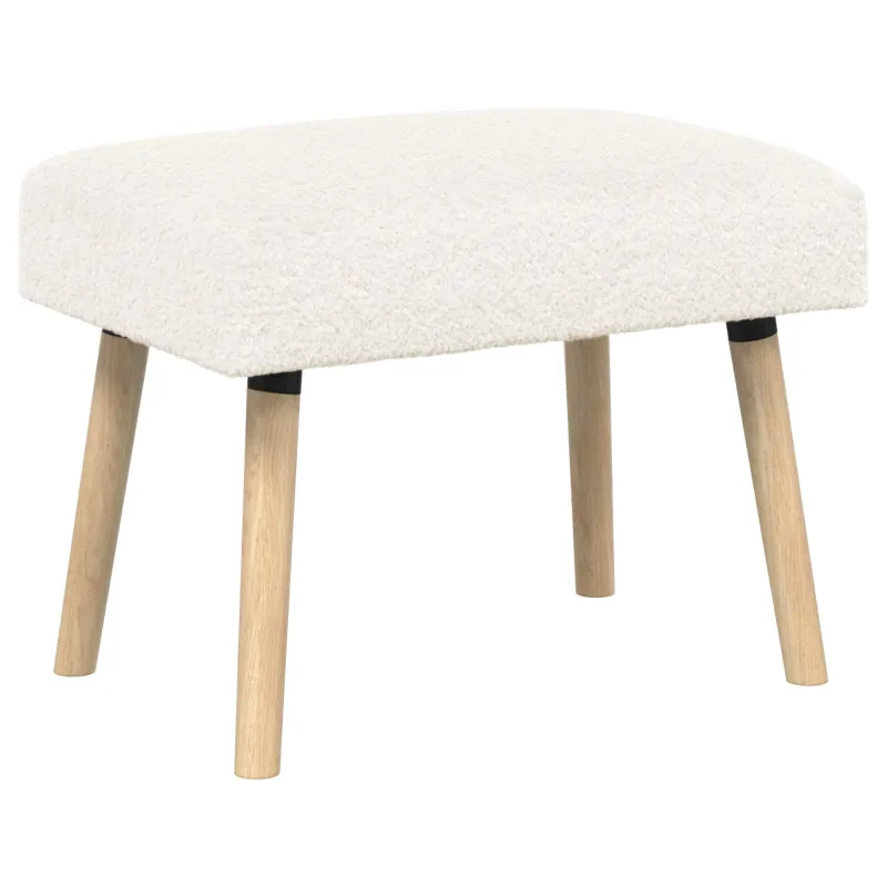 suoliukas Paprastas Kreminė 60 x 40 x 45 cm Bouclé