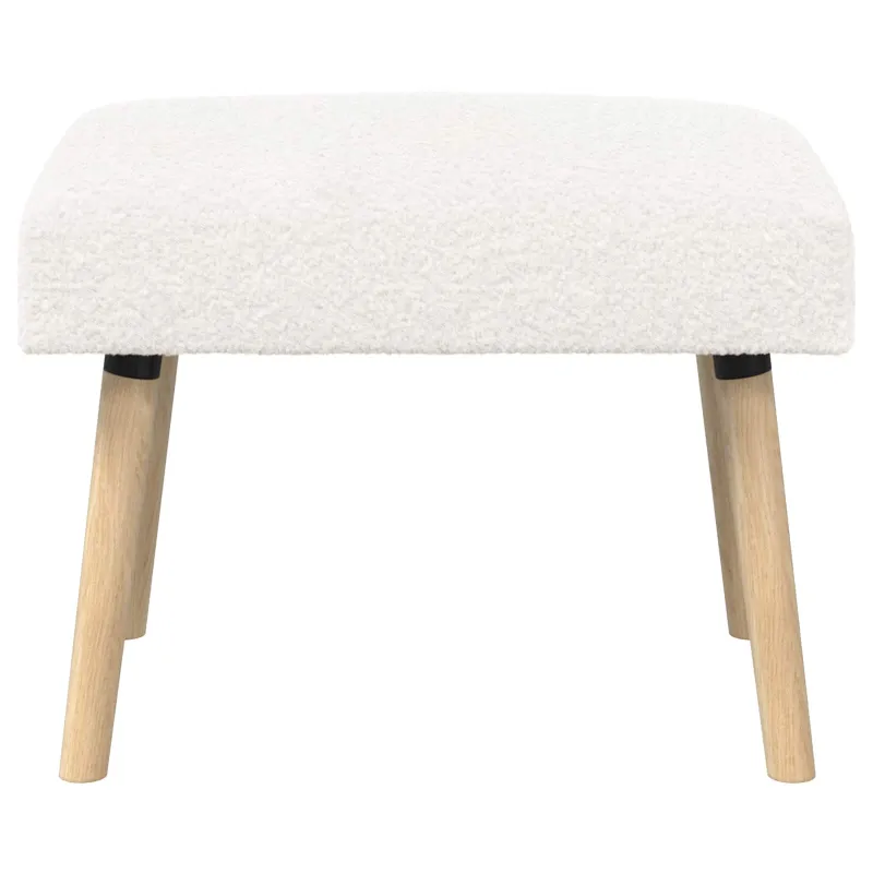 suoliukas Paprastas Kreminė 60 x 40 x 45 cm Bouclé