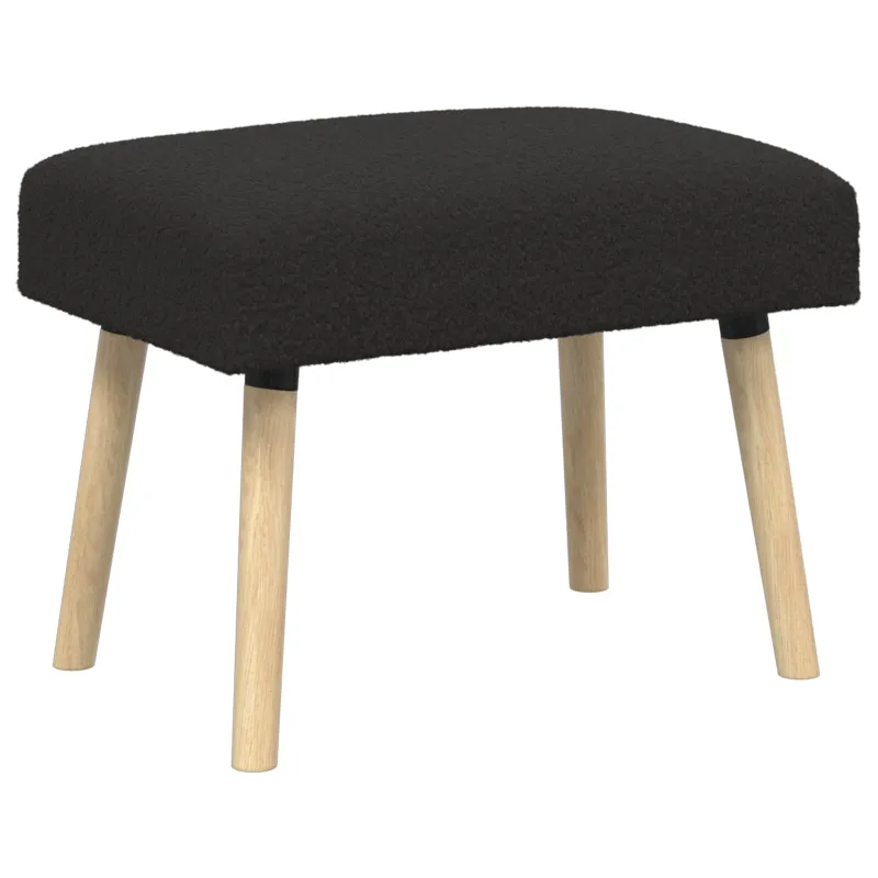 suoliukas Paprastas Juoda 60 x 40 x 45 cm Bouclé