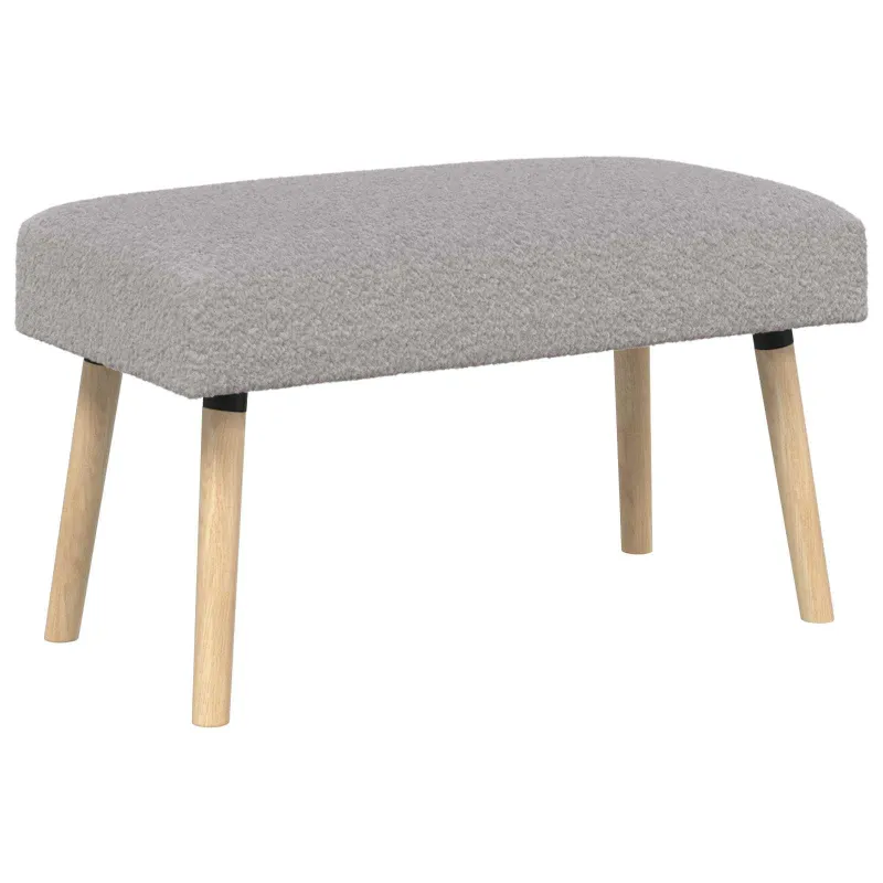 suoliukas Paprastas Šviesiai pilka 80 x 40 x 46 cm Bouclé