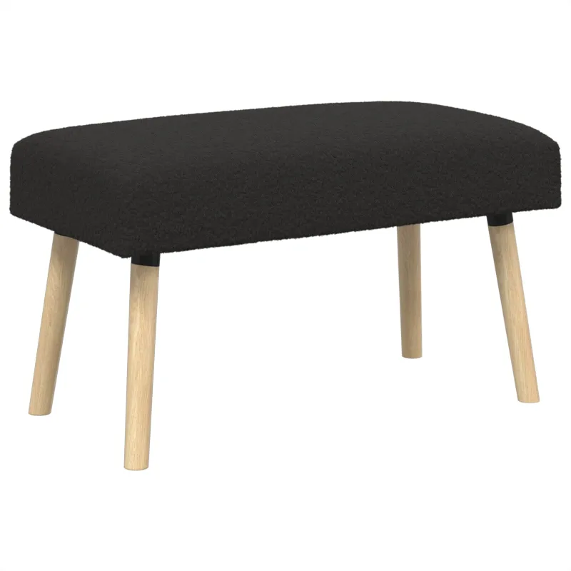 suoliukas Paprastas Juoda 80 x 40 x 46 cm Bouclé