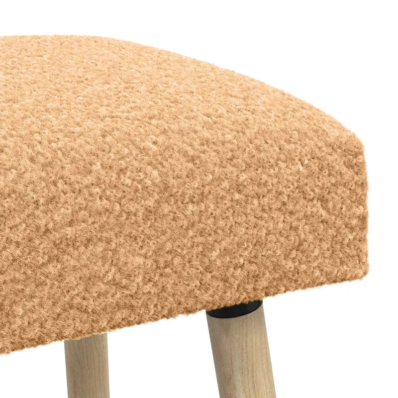 suoliukas Paprastas Smėlio 80 x 40 x 46 cm Bouclé
