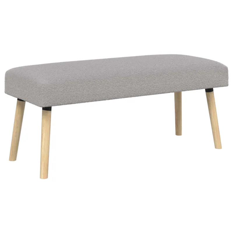 suoliukas Paprastas Šviesiai pilka 110 x 40 x 46 cm Bouclé