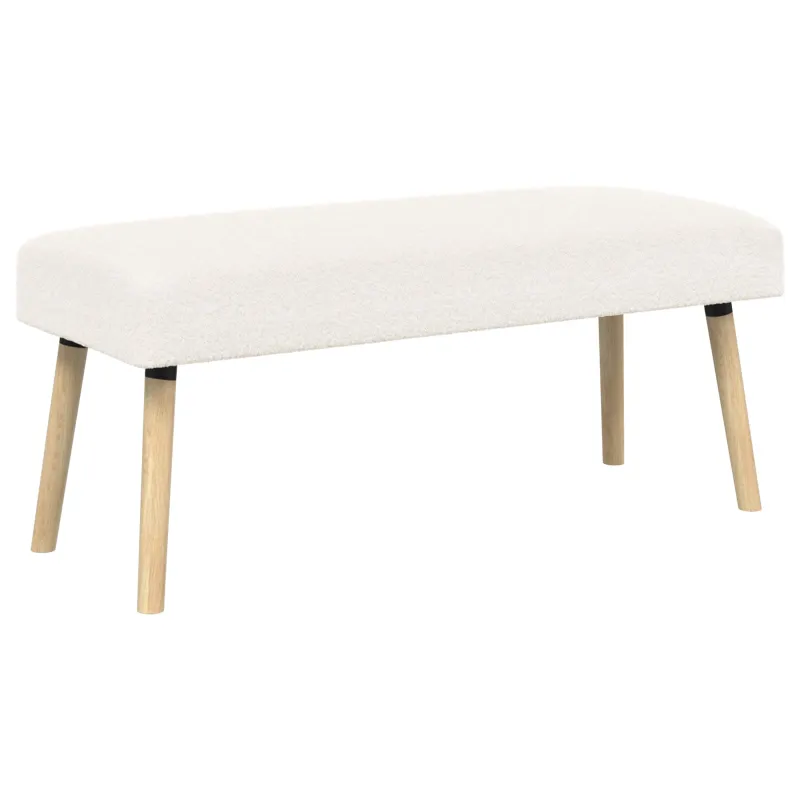 suoliukas Paprastas Kreminė 110 x 40 x 46 cm Bouclé