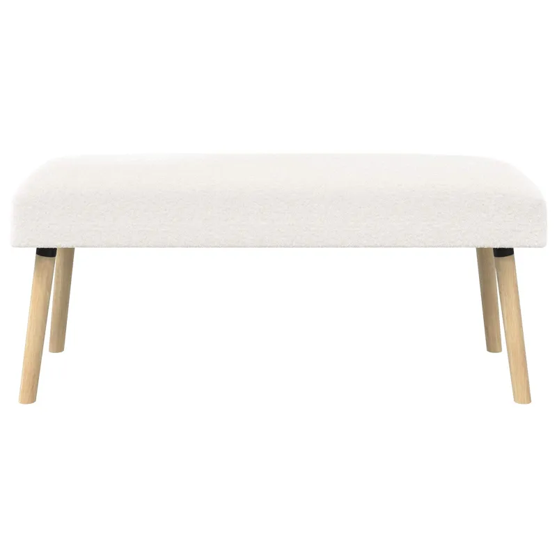 suoliukas Paprastas Kreminė 110 x 40 x 46 cm Bouclé