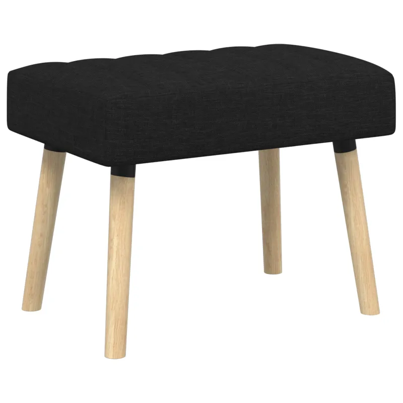Kanalo paminkštintas suolas Juoda 60 x 40 x 45 cm Audinys