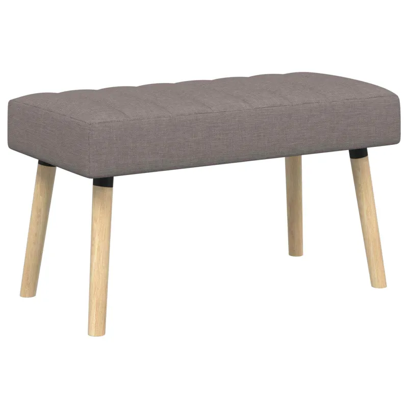Kanalo paminkštintas suolas Taupe 80 x 40 x 46 cm Audinys