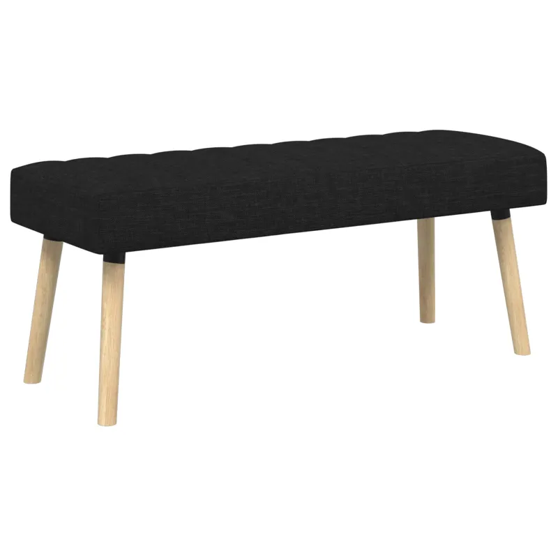 Kanalo paminkštintas suolas Juoda 110 x 40 x 46 cm Audinys