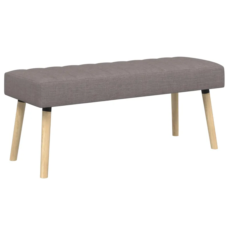 Kanalo paminkštintas suolas Taupe 110 x 40 x 46 cm Audinys
