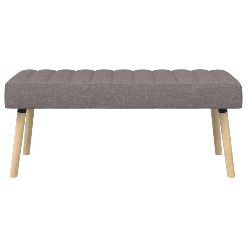 Kanalo paminkštintas suolas Taupe 110 x 40 x 46 cm Audinys