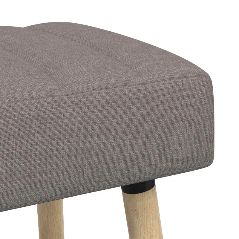 Kanalo paminkštintas suolas Taupe 110 x 40 x 46 cm Audinys