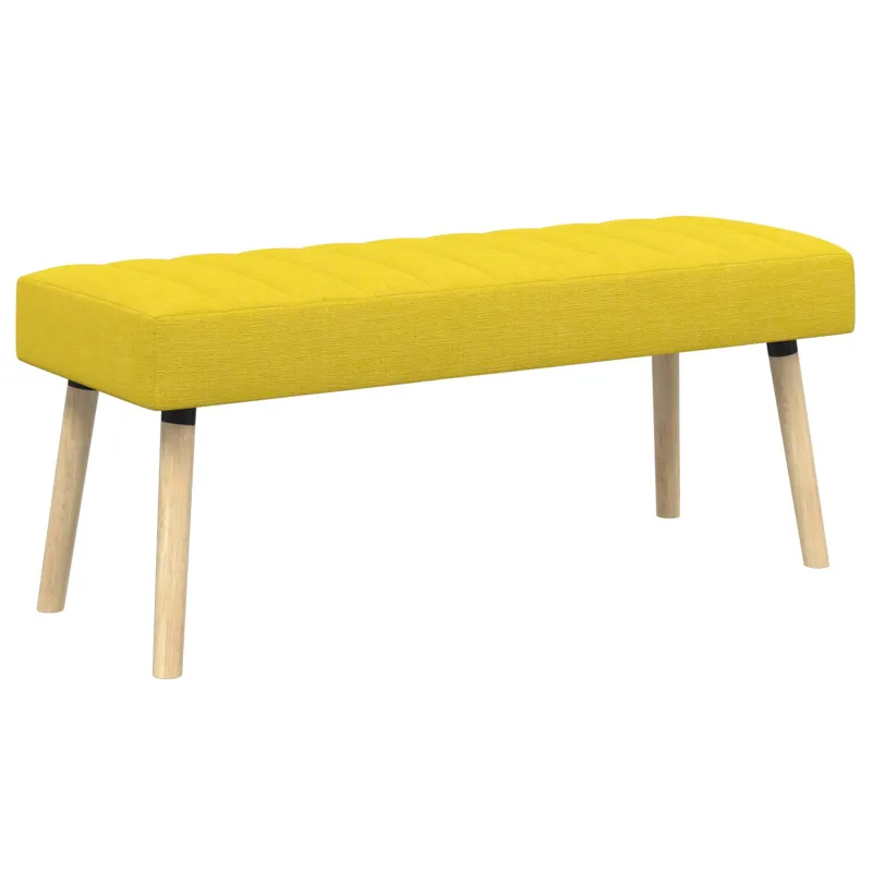 Kanalo paminkštintas suolas Šviesi geltona 110 x 40 x 46 cm