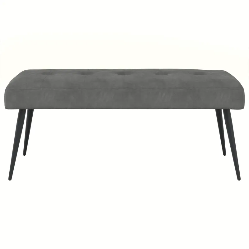 Suoliukas su mygtukų įsiuvais Tamsiai pilka 110 x 40 x 46 cm