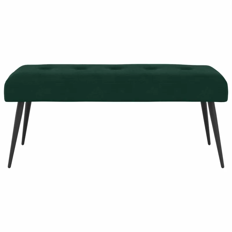 Suoliukas su mygtukų įsiuvais Tamsiai žalia 110 x 40 x 46 cm