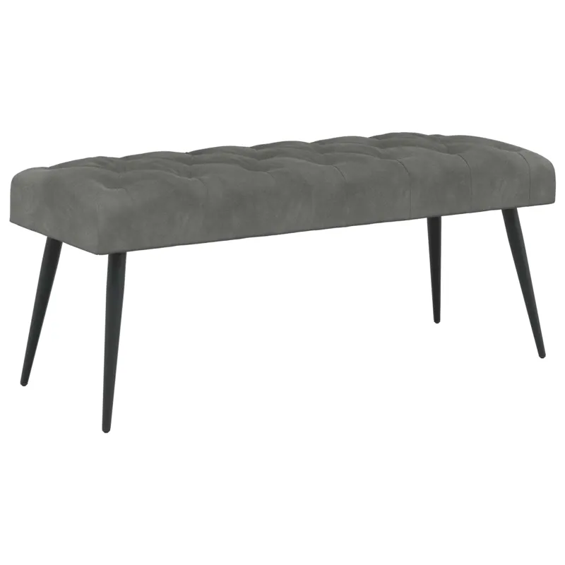 Suoliukas su mygtukų įsiuvais Tamsiai pilka 110 x 40 x 46 cm