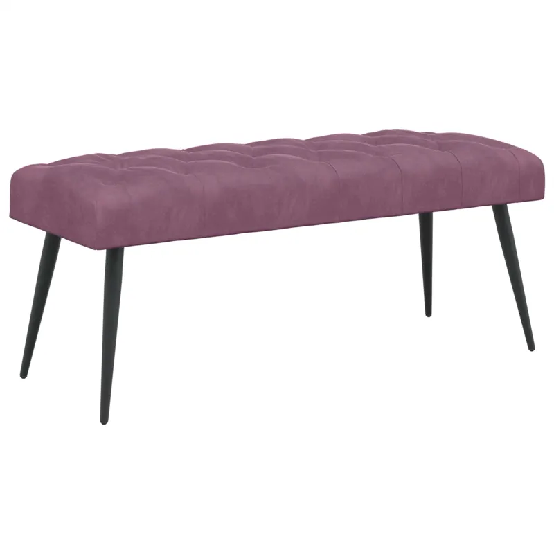 Suoliukas su mygtukų įsiuvais Violetinė 110 x 40 x 46 cm