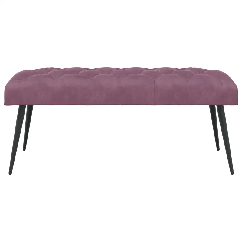 Suoliukas su mygtukų įsiuvais Violetinė 110 x 40 x 46 cm