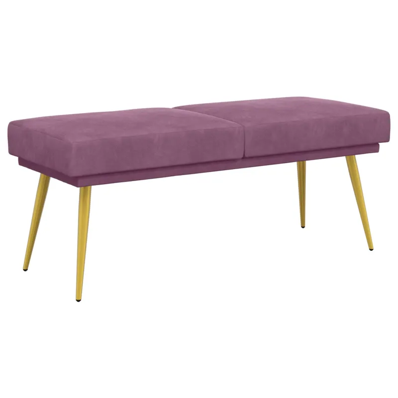 Dviejų sluoksnių suolas Violetinė 120 x 45 x 46 cm Aksomas