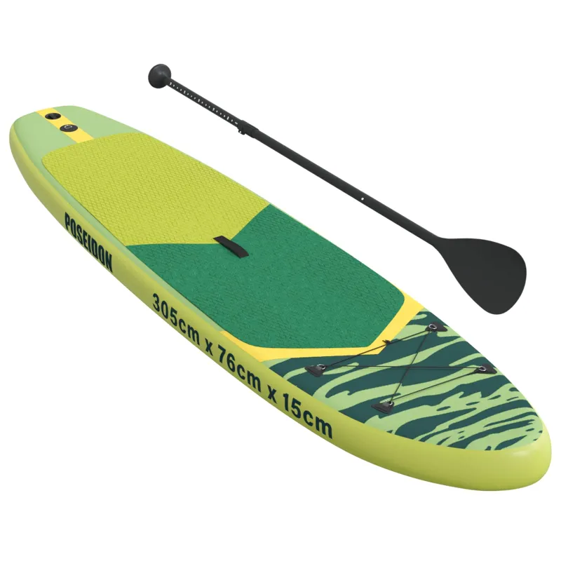 Pripučiamas Stan Up Irklas POSEIDON 305 x 76 x 15 cm Žalia