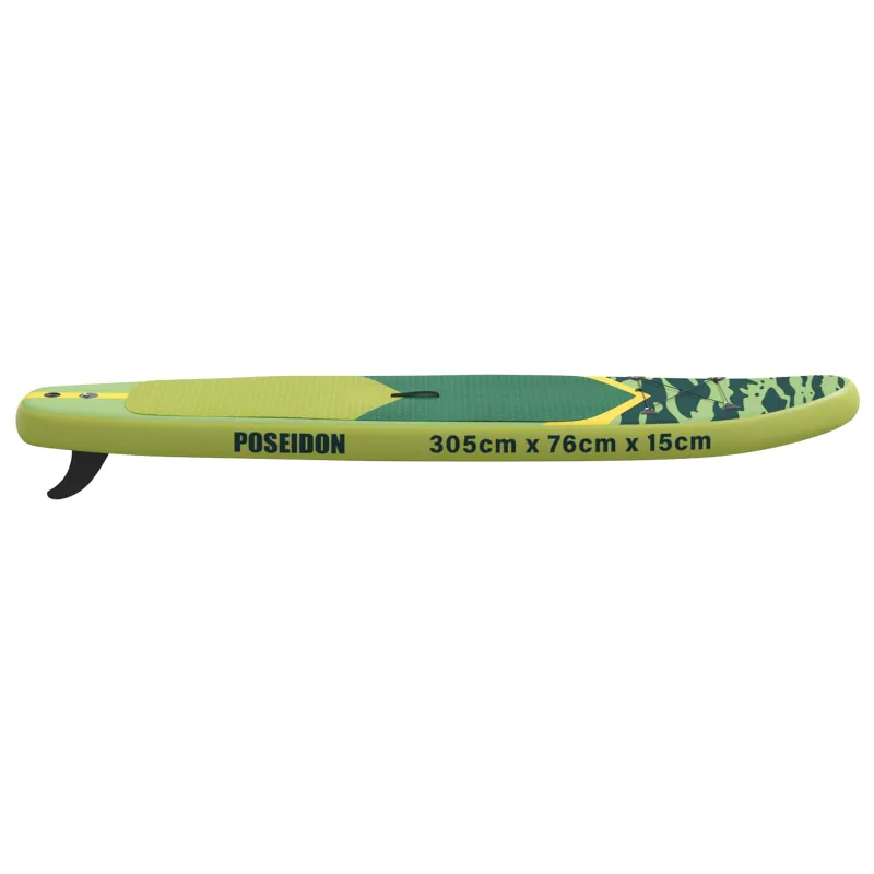Pripučiamas Stan Up Irklas POSEIDON 305 x 76 x 15 cm Žalia